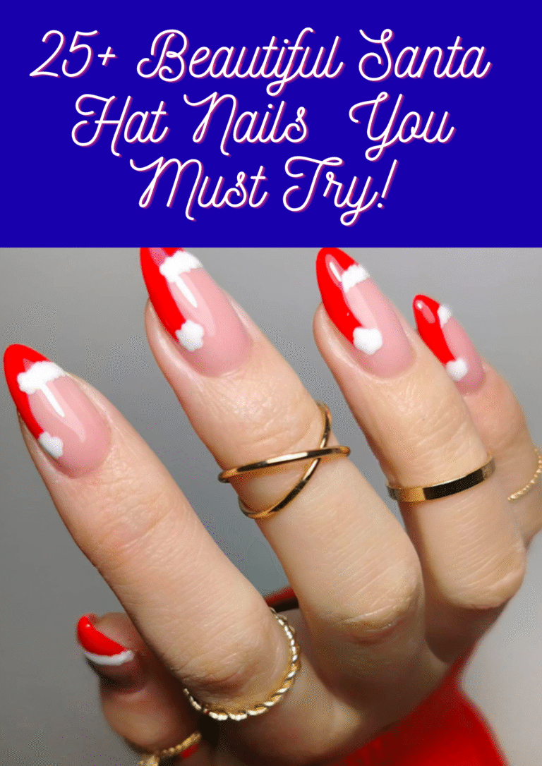 Santa Hat Nails