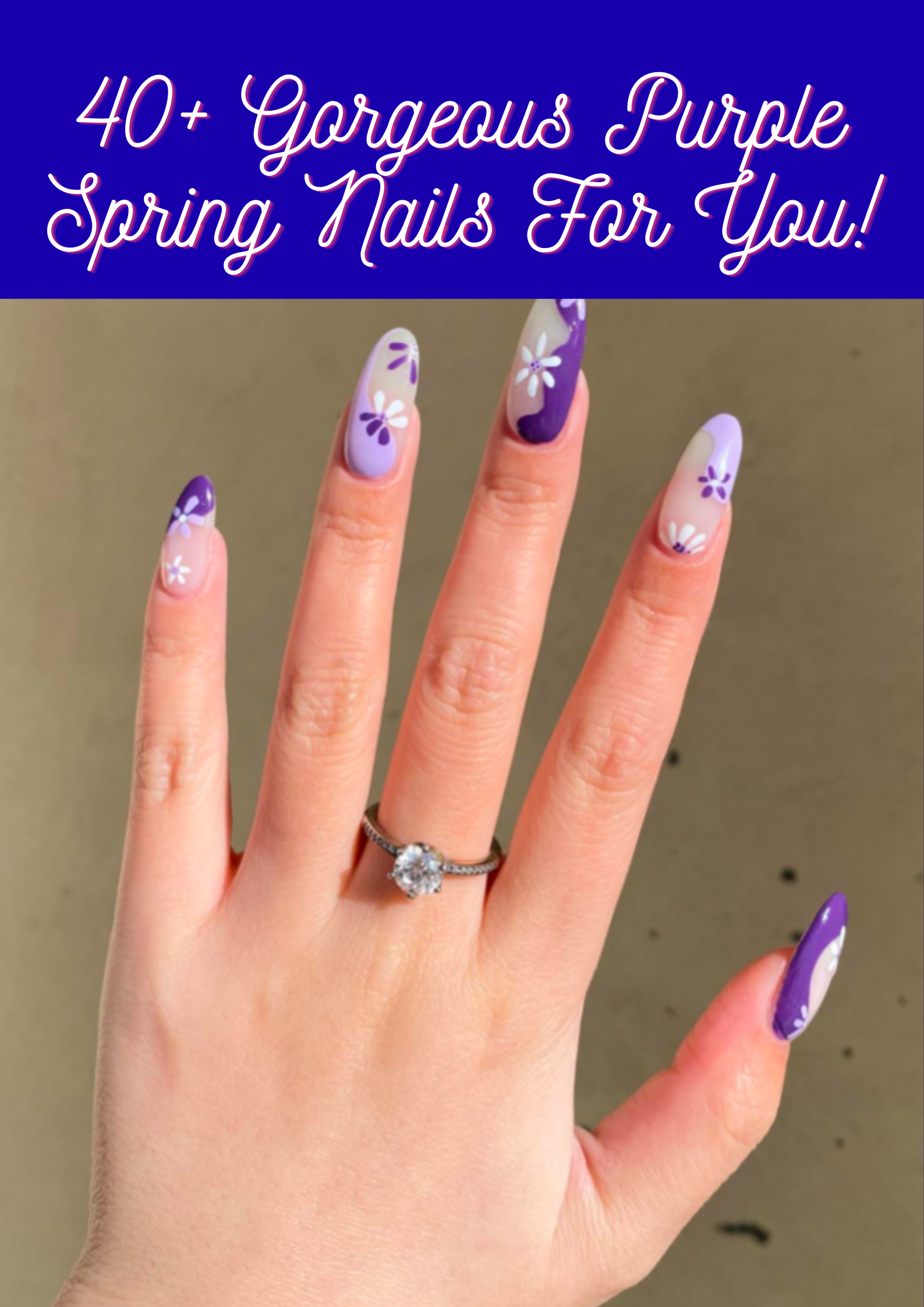 Purple Spring Nails