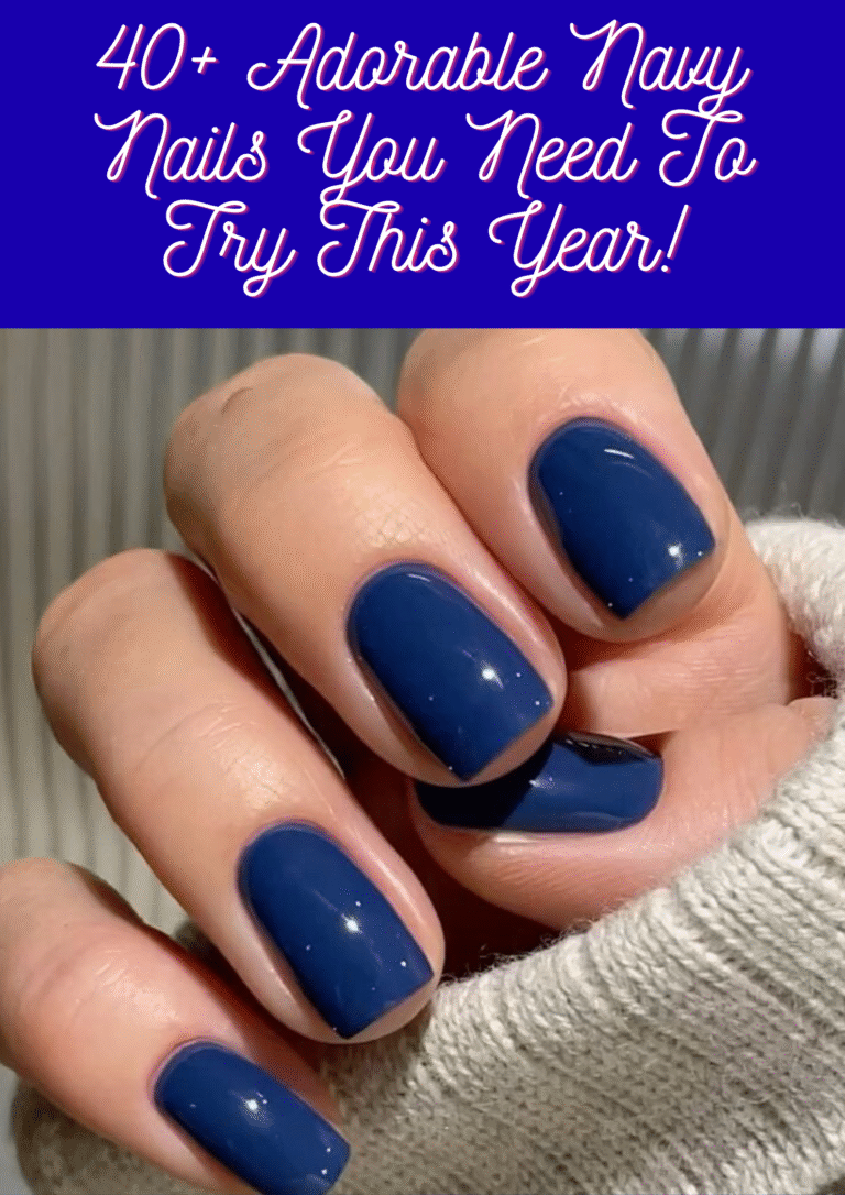 Navy Nails