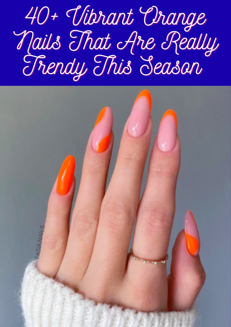 Vibrant Orange Nails