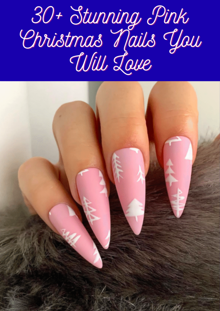 Pink Christmas Nails