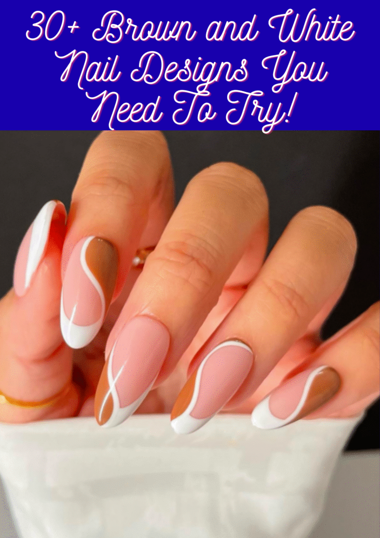 Brown and White Nail