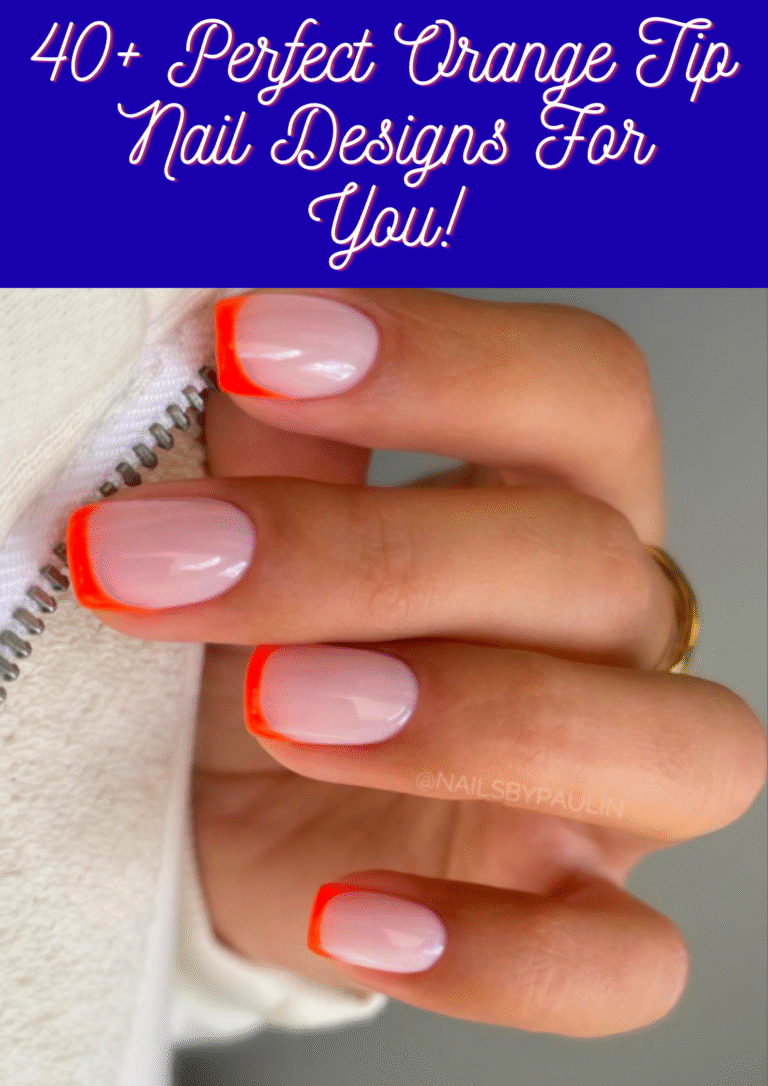 Orange Tip Nail
