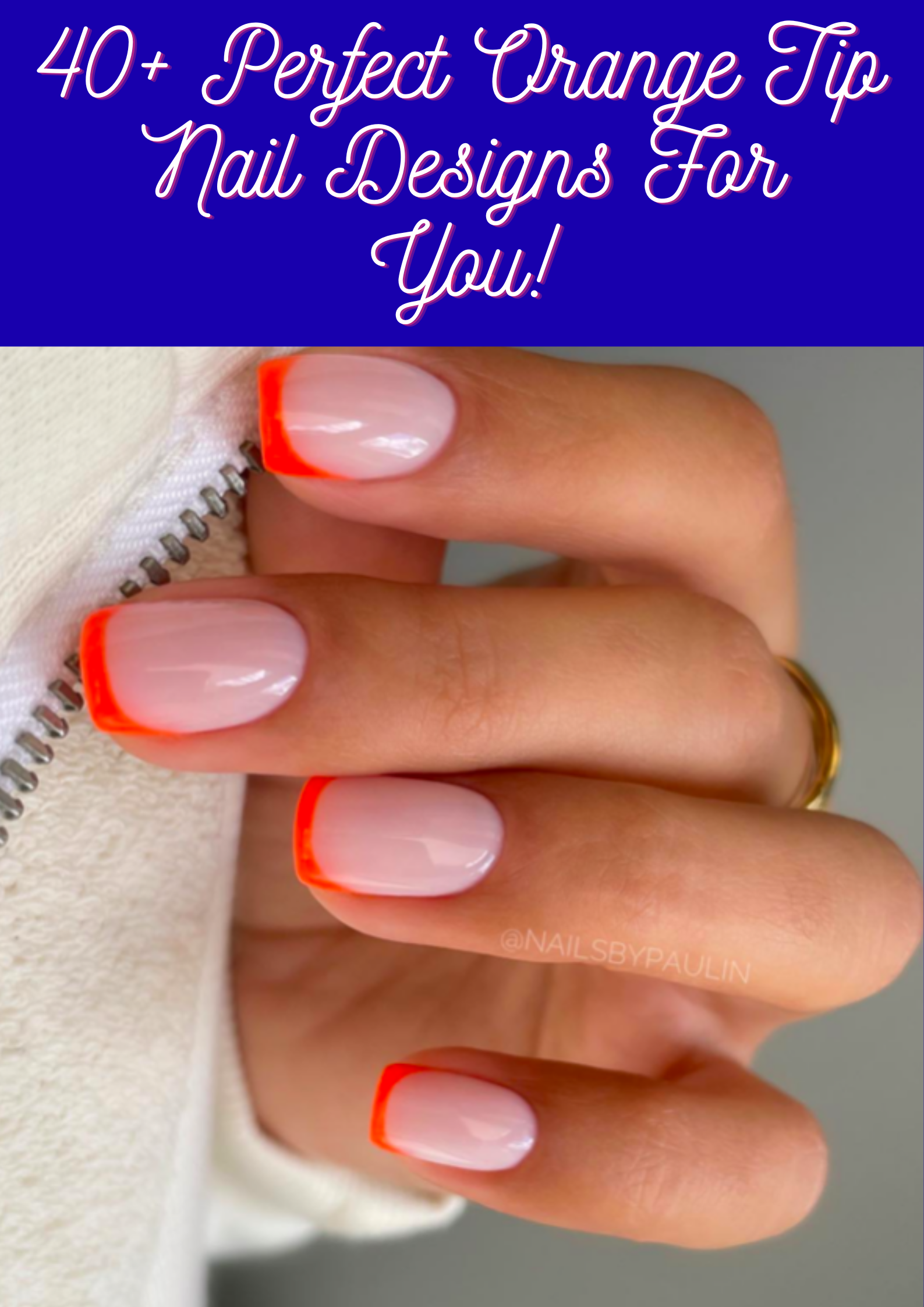 Orange Tip Nail