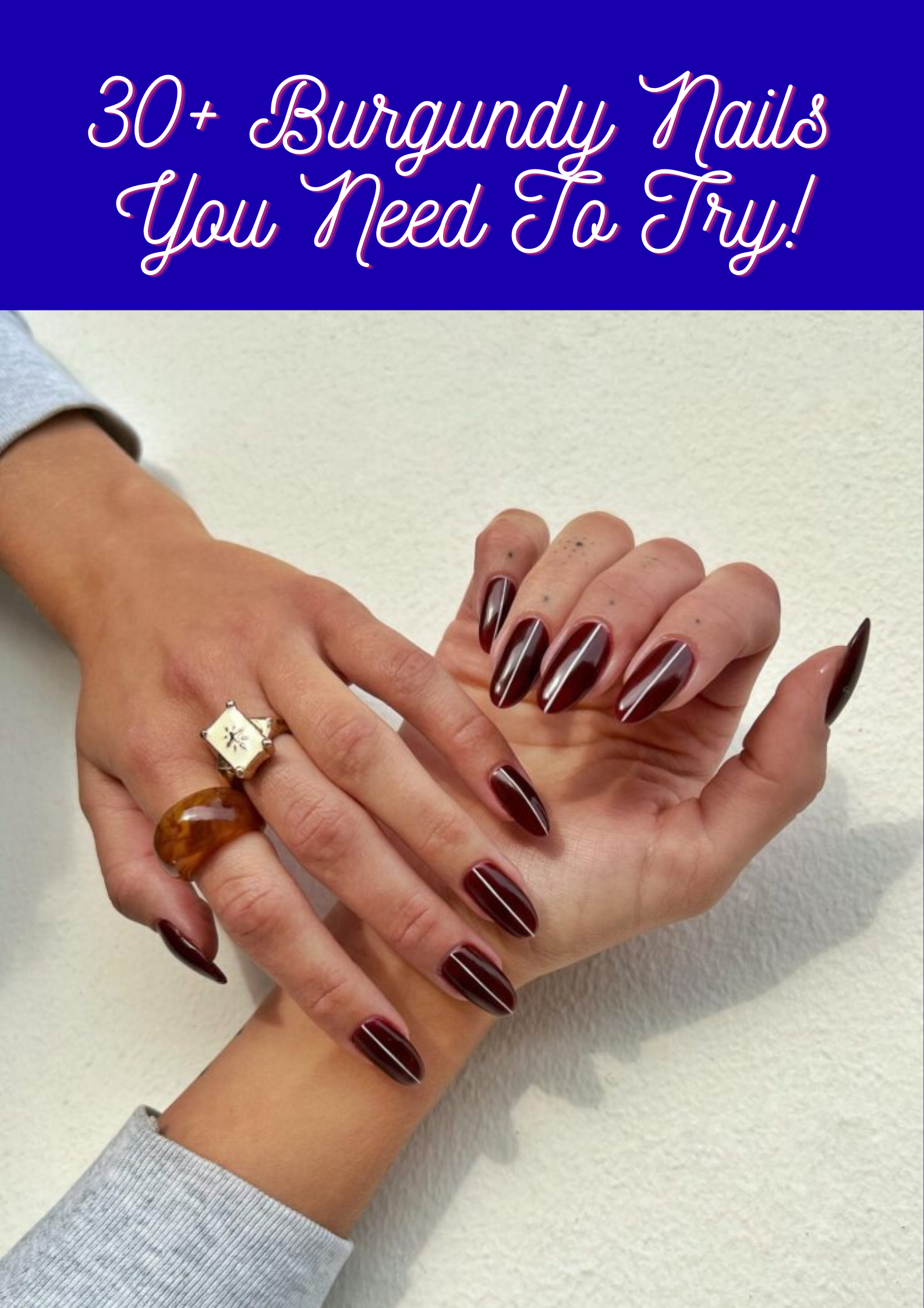 Burgundy Nails