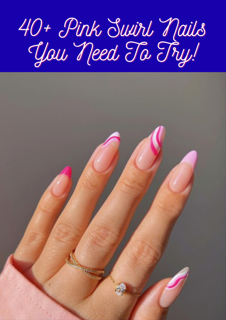 Pink Swirl Nails