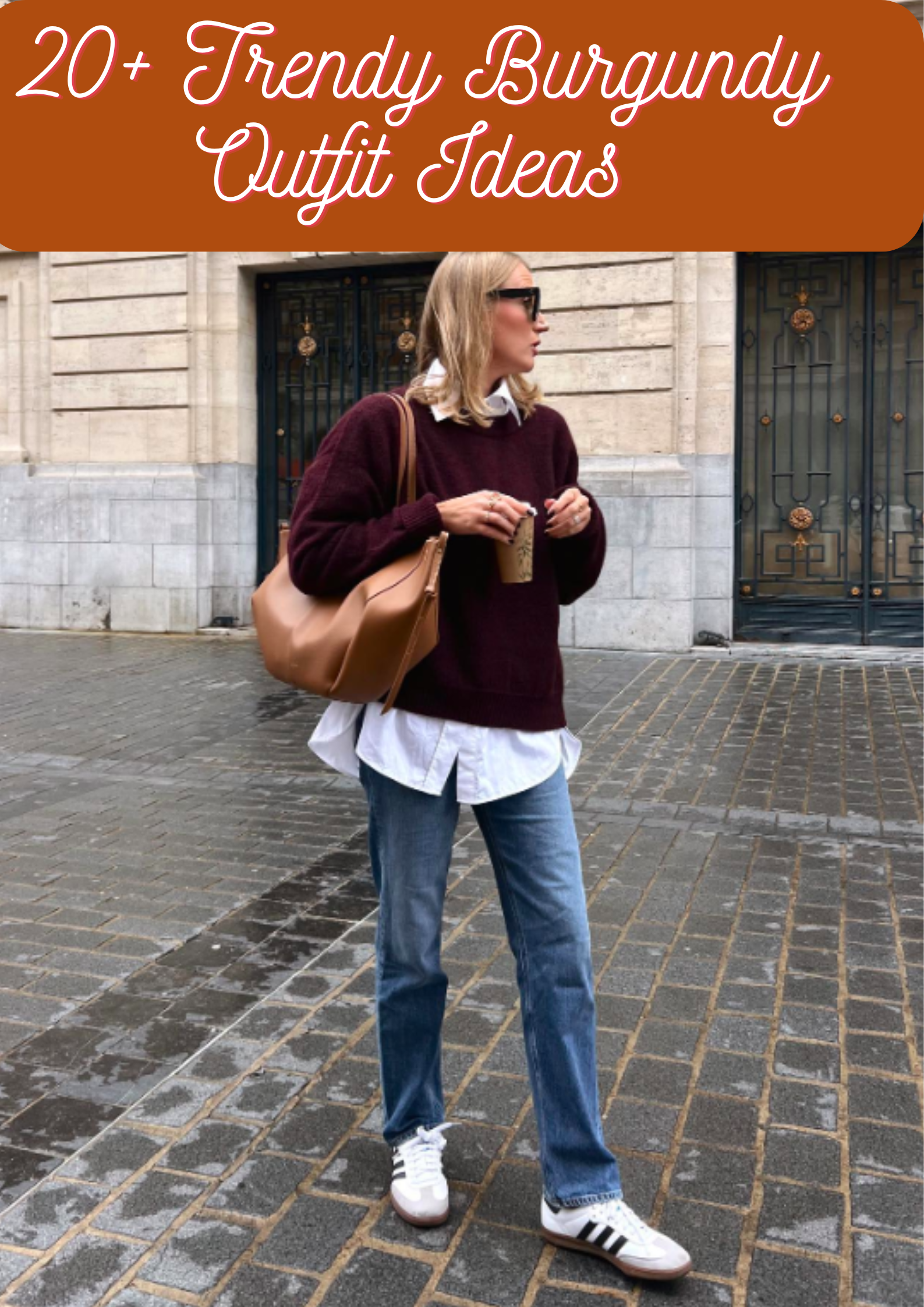 burgundy outfit